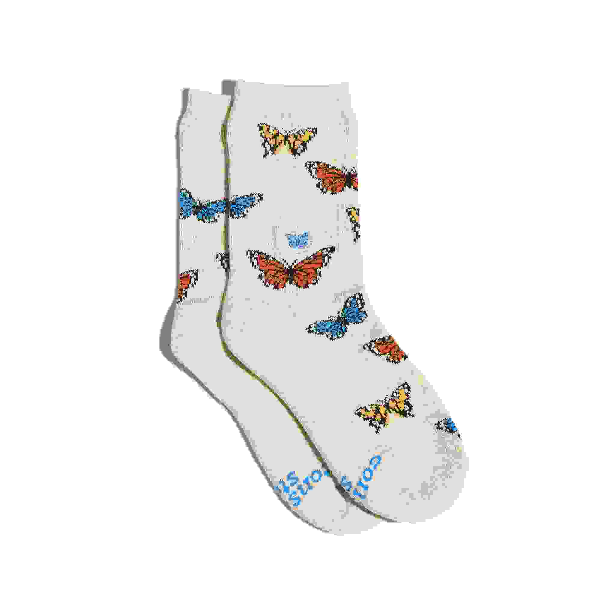 Conscious Step Butterflies Crew Big Girls' Socks